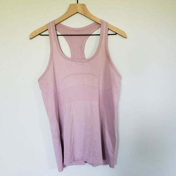 Lululemon Run Swifty Dusty Pink Mauve Racerback Tank Top SZ 10 - Picture 1 of 4